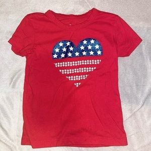 Size XS 4T‎ patriotic shirt for girls!